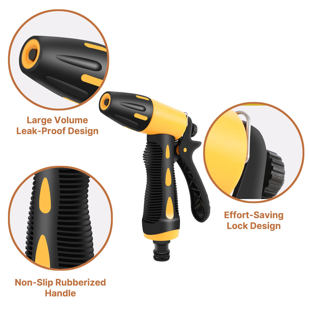 Extendable Water Gun with High Pressure and Coiled Hose