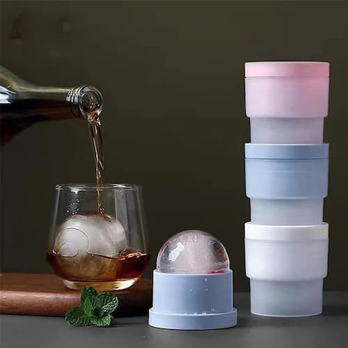 FrostVibe — Large Sphere Ice Ball Mold for Whiskey & Cocktails