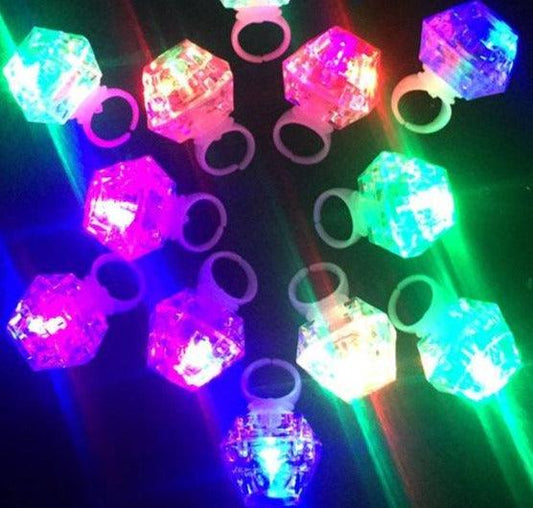 LED Light Up Jewel Engagement Party Rings / Bachelorette/ Wedding Party Favors - If you say i do