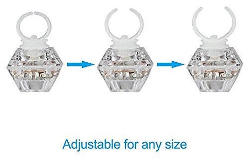 LED Light Up Jewel Engagement Party Rings / Bachelorette/ Wedding Party Favors - If you say i do