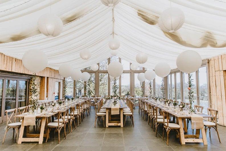 White 36" inch Big Giant Jumbo Balloons with Vines | Greenery | Garland Perfect for Minimalist Rustic Wedding - If you say i do