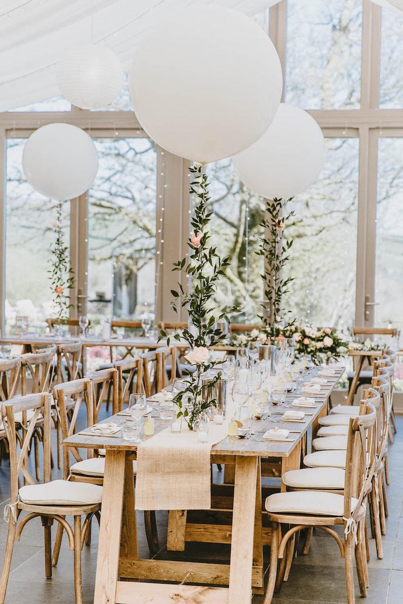 White 36" inch Big Giant Jumbo Balloons with Vines | Greenery | Garland Perfect for Minimalist Rustic Wedding - If you say i do