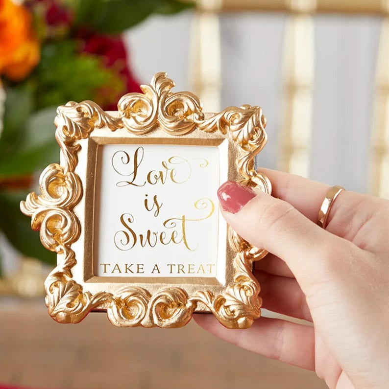 24pcs Gold Frame Wedding Table Number Mini Gold Place Card Frames Baroque Wedding Table Card Frame Gold Mini Picture Frames