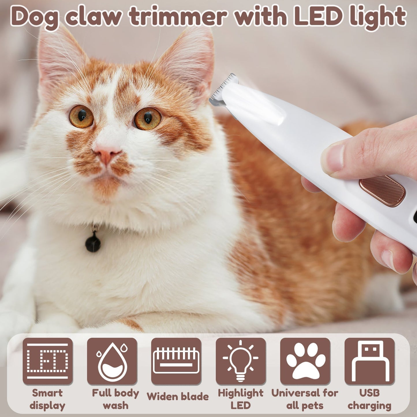 TidyPaws - LED Pet Hair Trimmer with Rechargeable Display