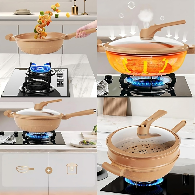 SuperWok - Nonstick Deep Frying Wok with Lid