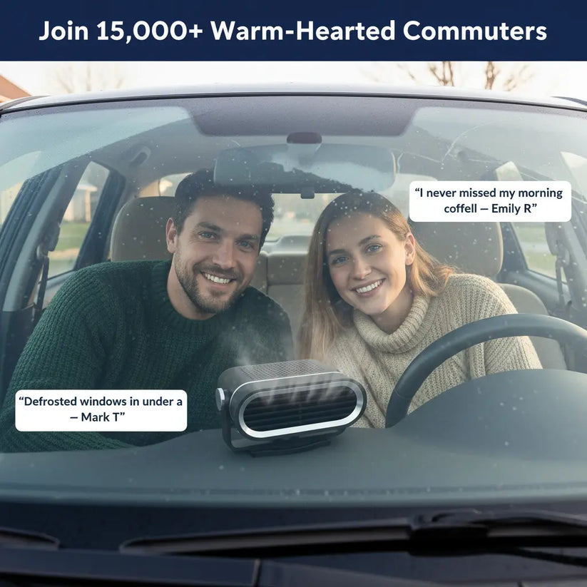 2-in-1 Portable Car Heater with 360° Rotation