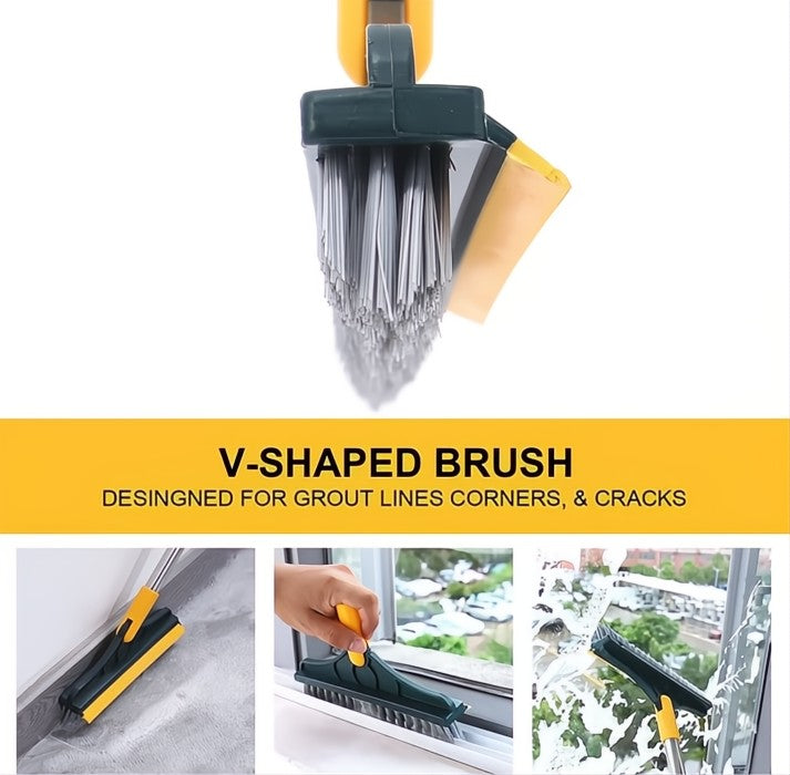 2-in-1 Rotating Floor Brush – Corner & Joint Cleaning Tool