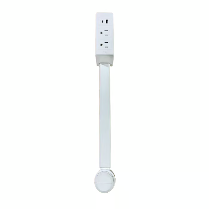 Rotating Power Strip with USB Ports & Phone Holder