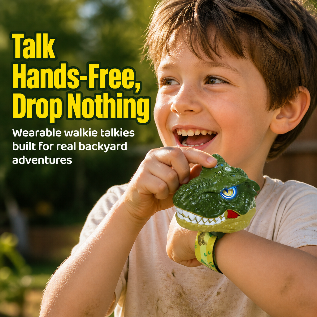 GlideComm™ — Strap On a Dino & Talk Hands-Free Across the Yard | 2-Pack
