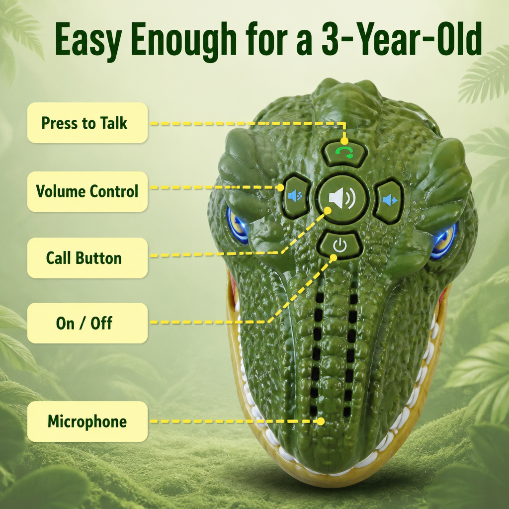 GlideComm™ — Strap On a Dino & Talk Hands-Free Across the Yard | 2-Pack