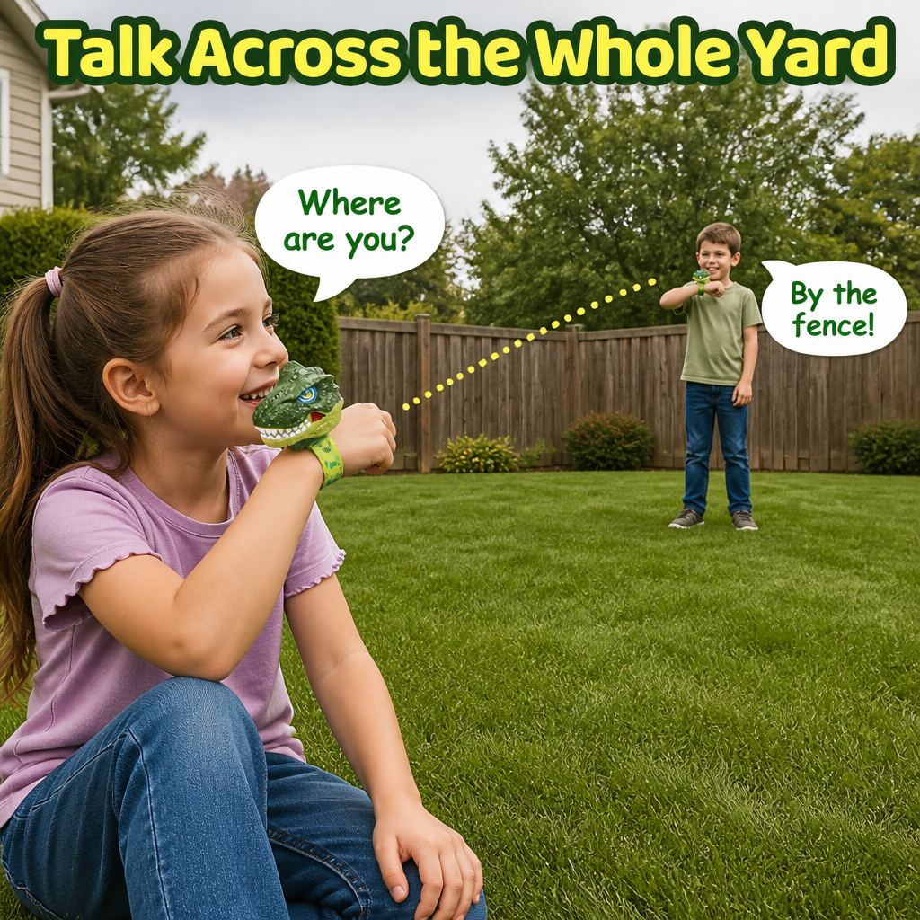 GlideComm™ — Strap On a Dino & Talk Hands-Free Across the Yard | 2-Pack