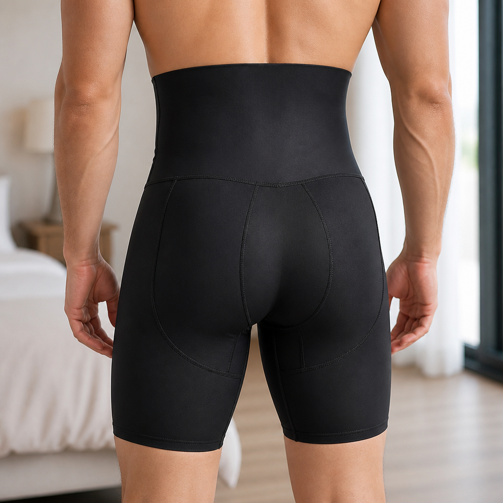 CoreForm™ – High-Waist Tummy-Control Compression Shaper Shorts for Men