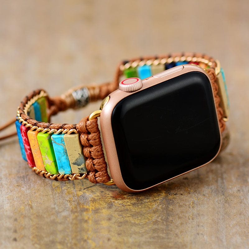 Handcrafted Boho Bracelet Wrap for Apple Watch with Spiritual Energy