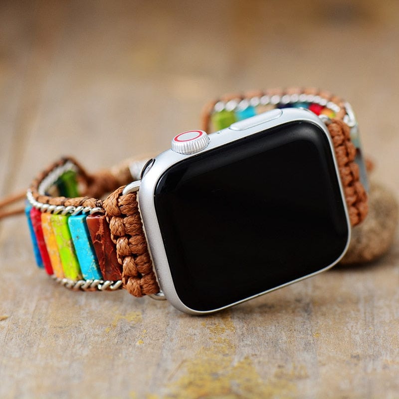 Handcrafted Boho Bracelet Wrap for Apple Watch with Spiritual Energy