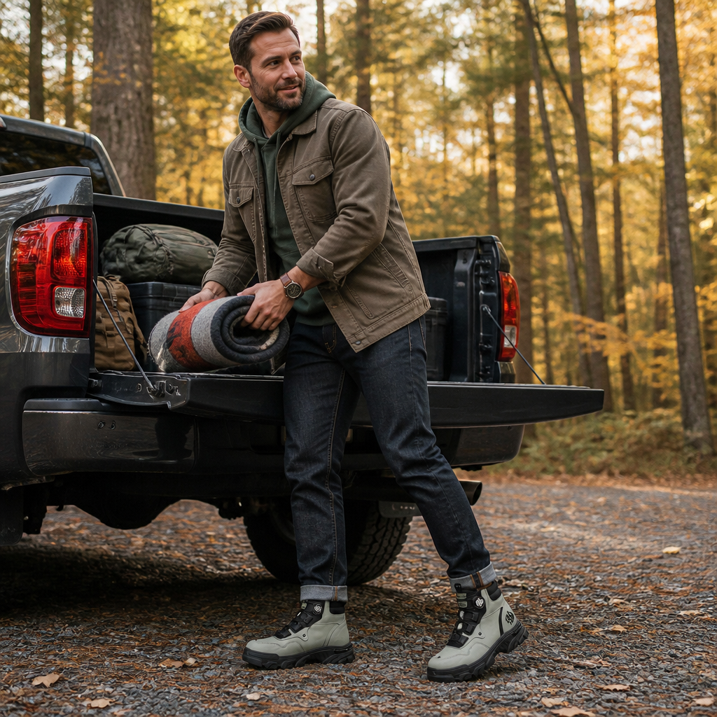GlideStrider™ – Versatile High-Top Boots with BOA Dial Lacing