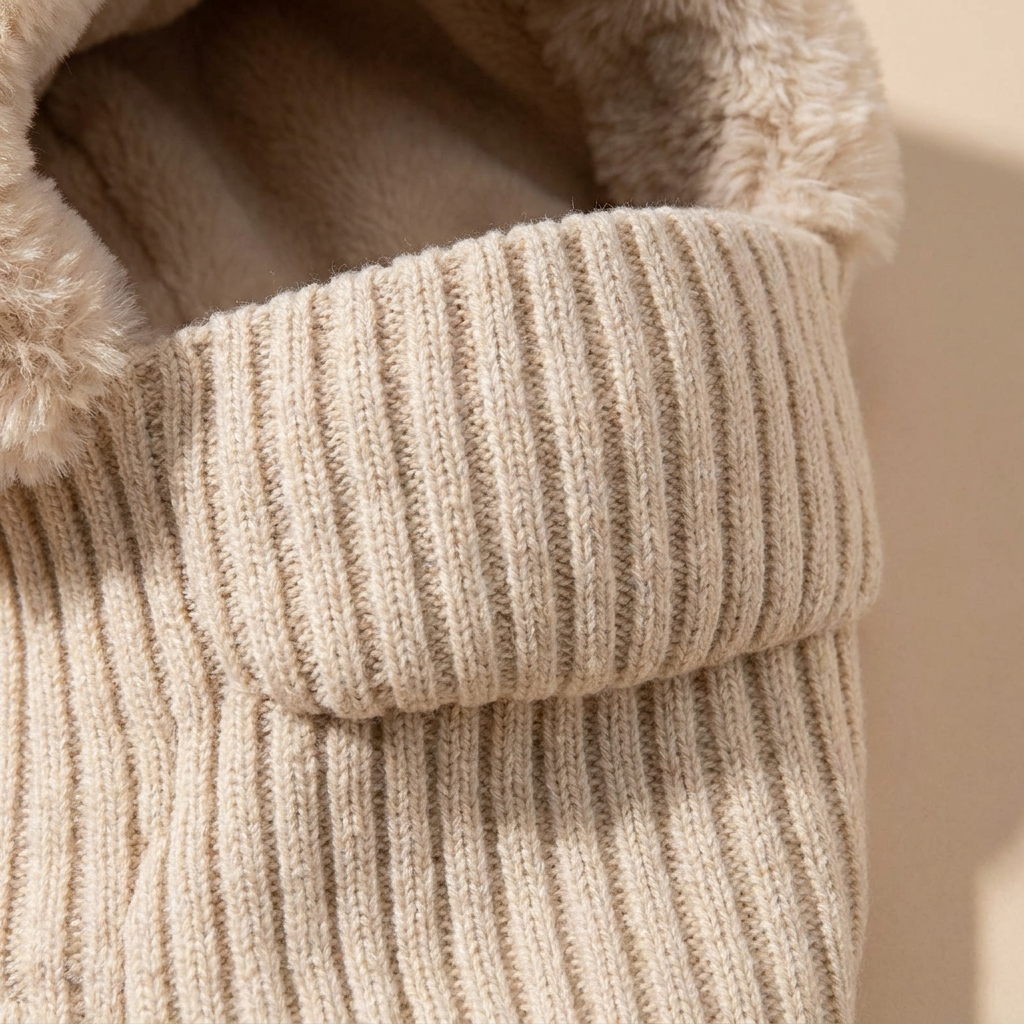 ChillGuard™ – Plush-Lined Hooded Scarf with Drawstring Fit