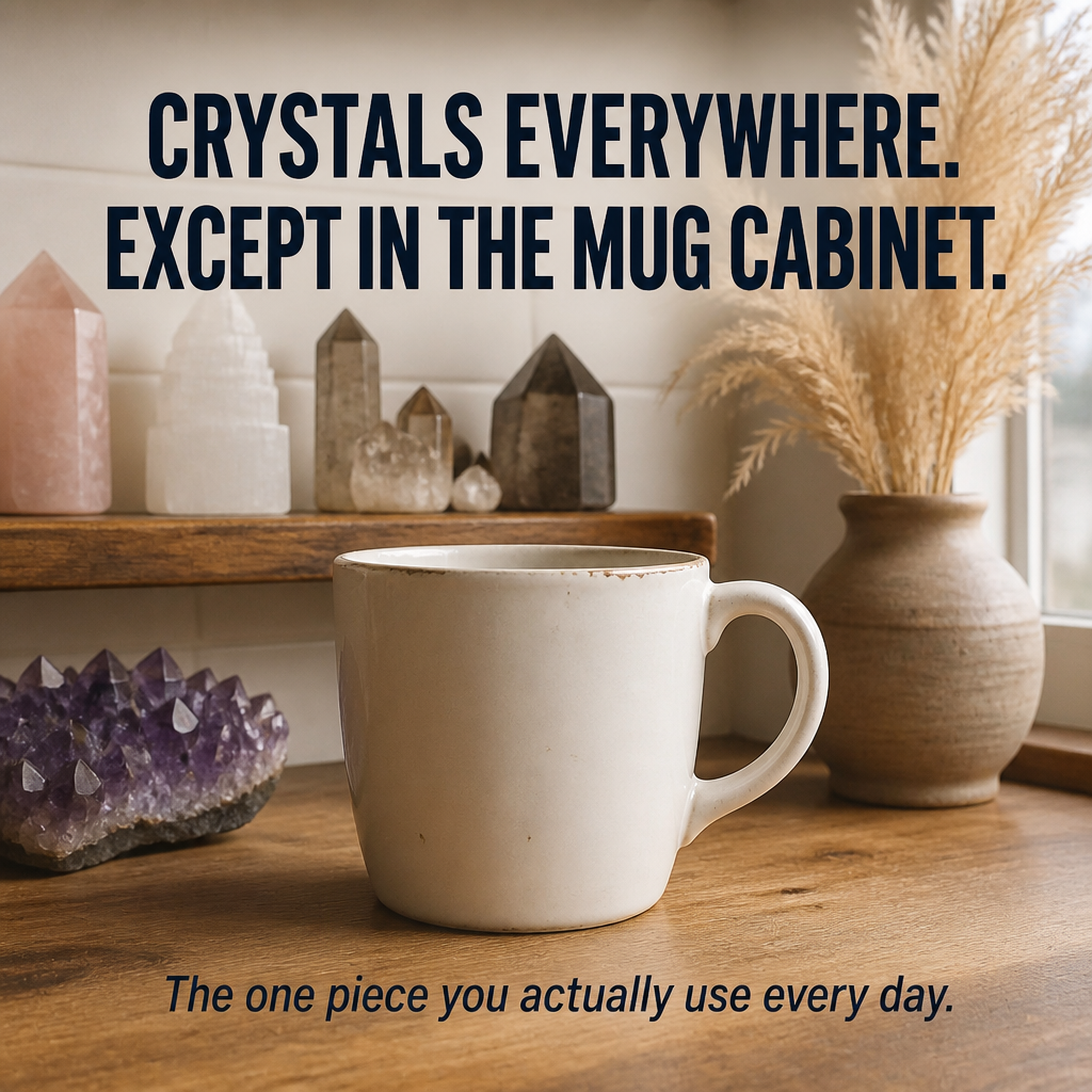 ElementaGlow™ — Pour Your Coffee Into a Hand-Finished Crystal Geode Mug