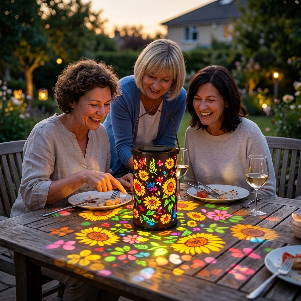Bloomara™ – Solar Sunflower Lantern with Colorful Light Patterns