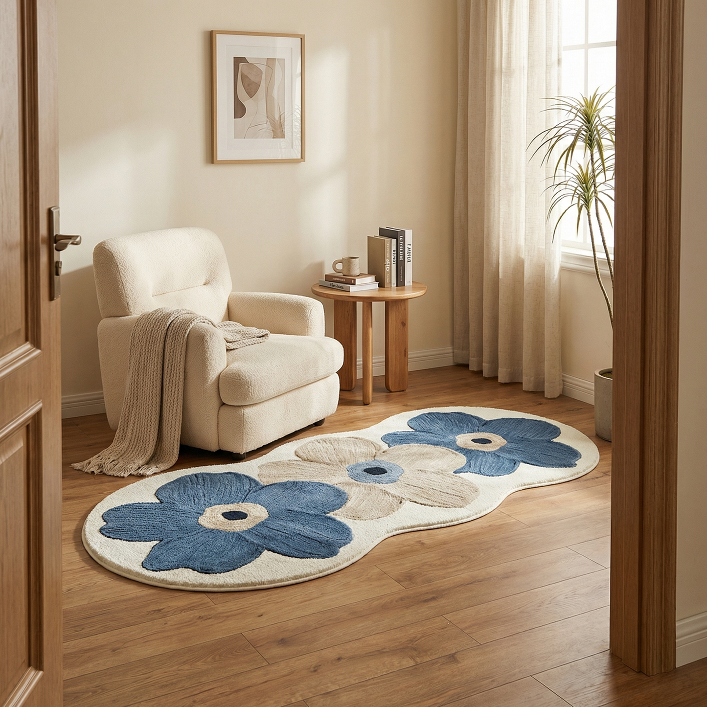 Bloomora™ — Sculpted Floral Accent Rug