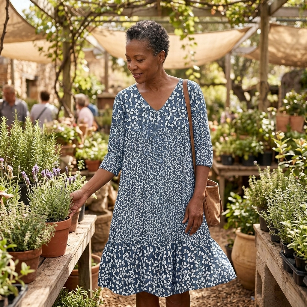 Bellora™ – Breezy Floral Midi with Ruffle Hem