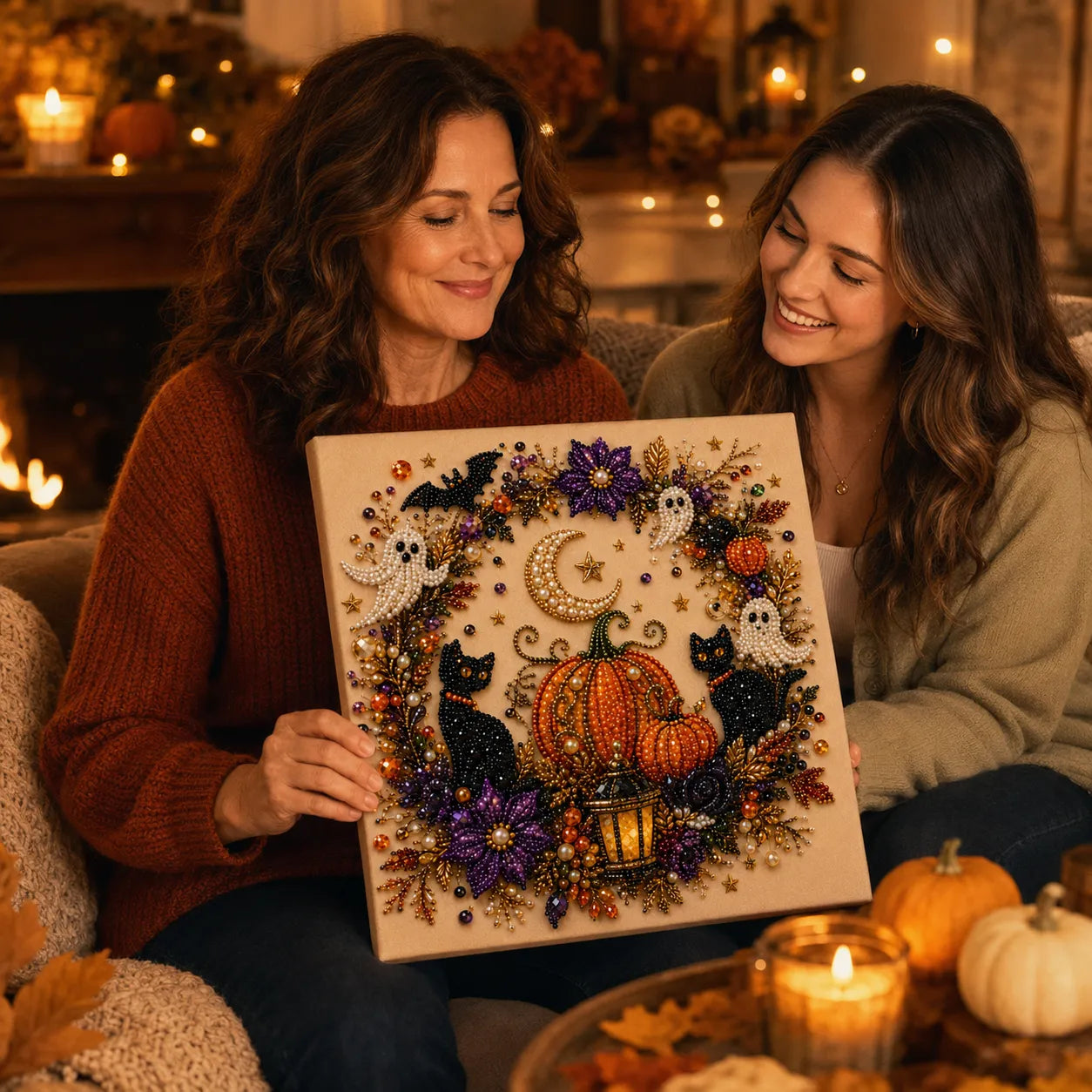 Halloween Pearl Bead Craft Kit for Cozy Wall Art & DIY