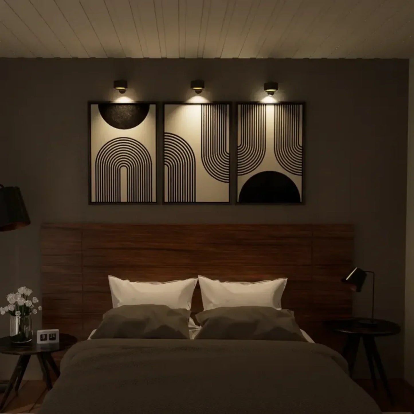 Lumora Spotlight Cordless Wall Lamp – Rechargeable, 360° Rotatable & Dimmable LED Light