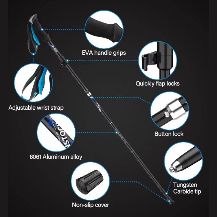 Lightweight Trekking Poles in Carbon Fiber for All-Terrain Use