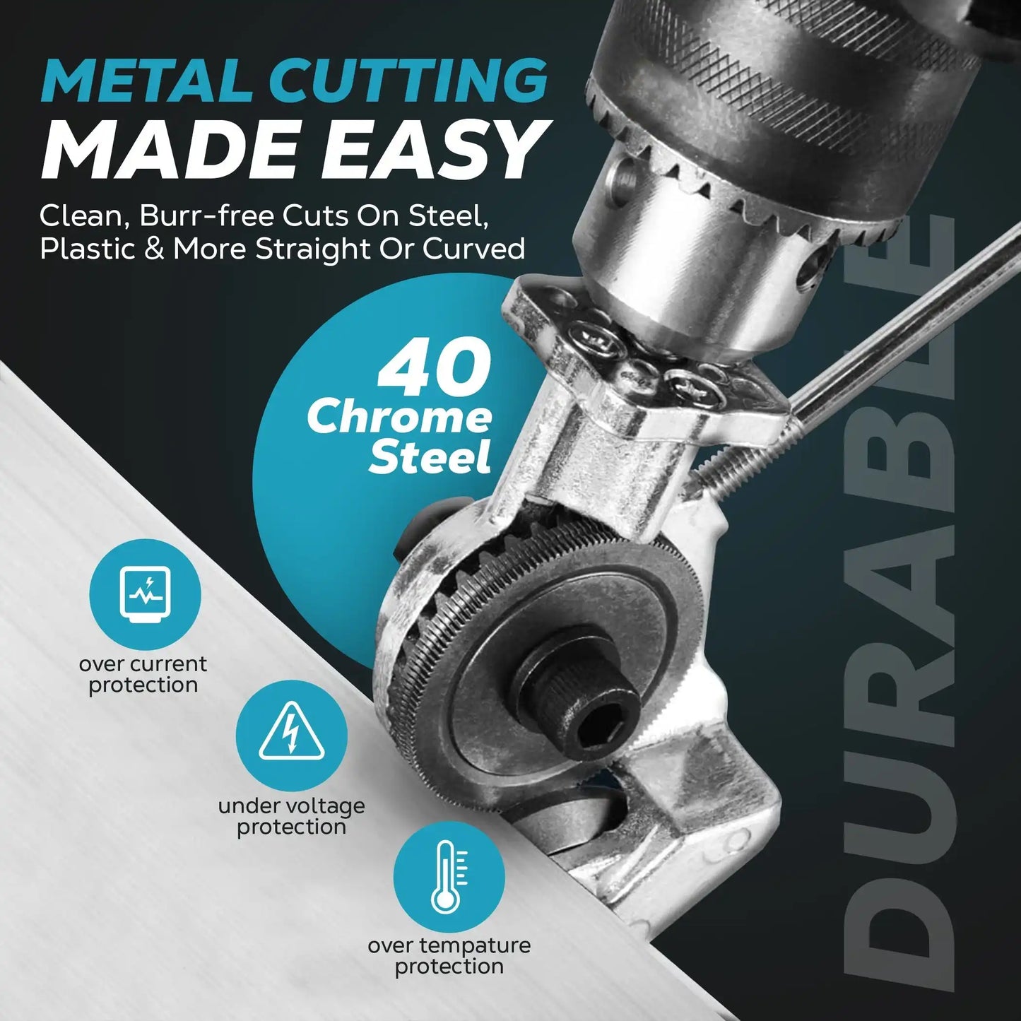 PowerCut - Electric Drill Metal Cutter Attachment