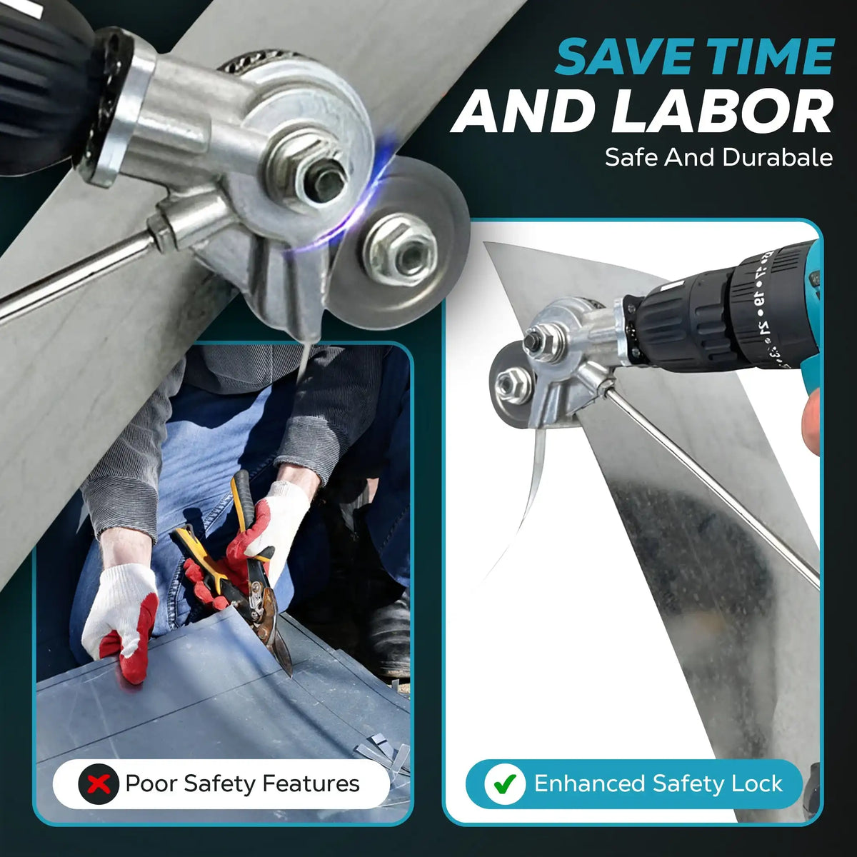 PowerCut - Electric Drill Metal Cutter Attachment