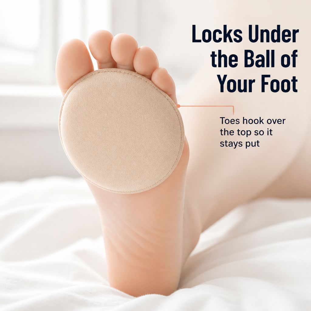 SolaceStep Forefoot Cushions with Toe Loops for Heels