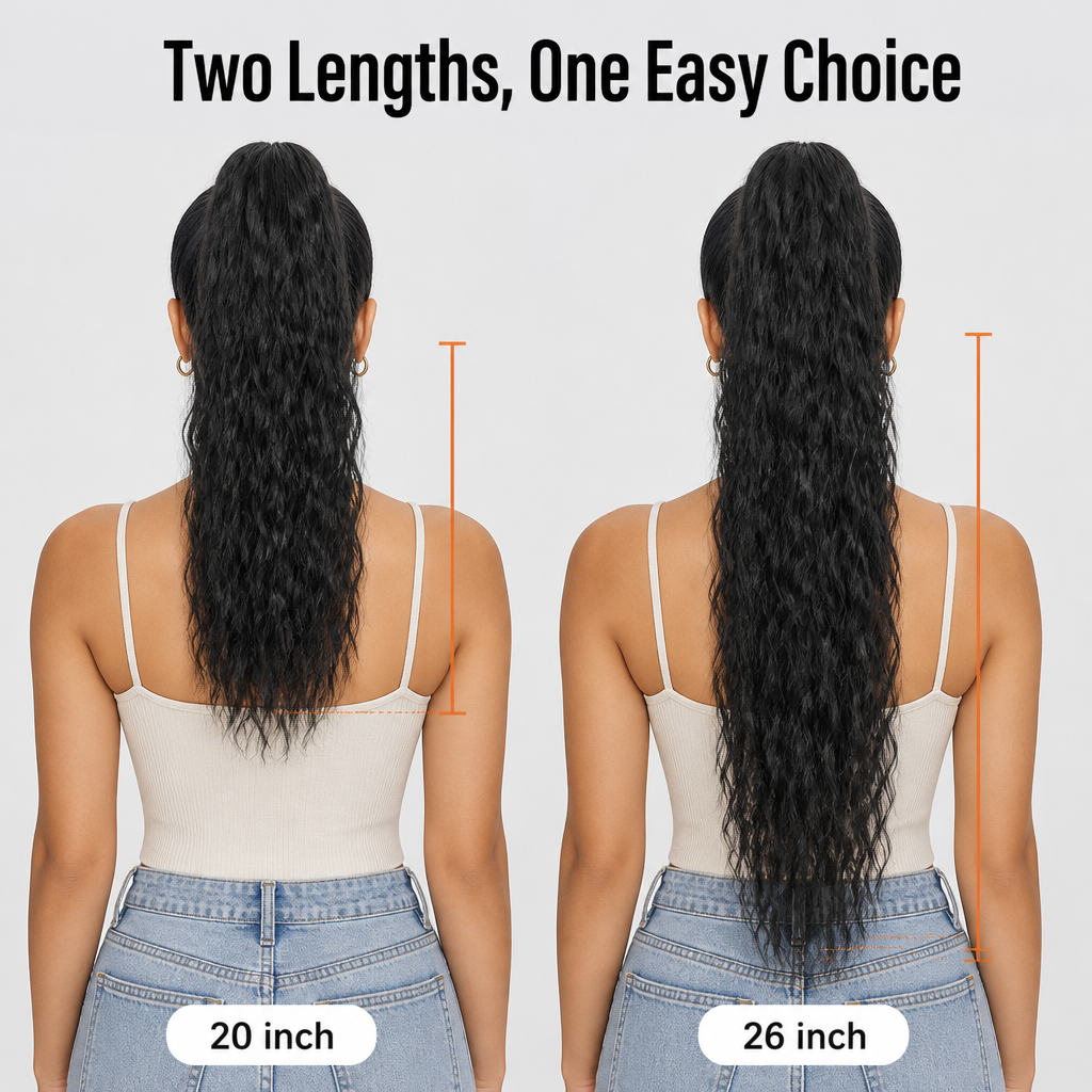 LuxeLush™ — Clip On a Full, Beachy-Wave Ponytail in Under a Minute