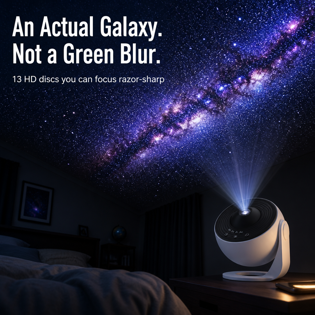 CelestiaDream™ — Turn Any Room Into a Sharp, Real-Galaxy Night Sky in Seconds