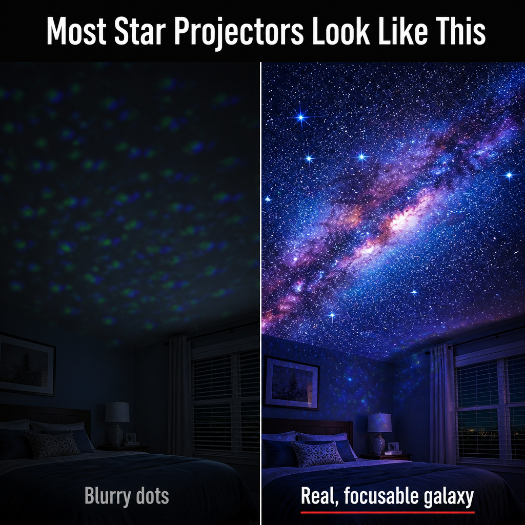 CelestiaDream™ — Turn Any Room Into a Sharp, Real-Galaxy Night Sky in Seconds