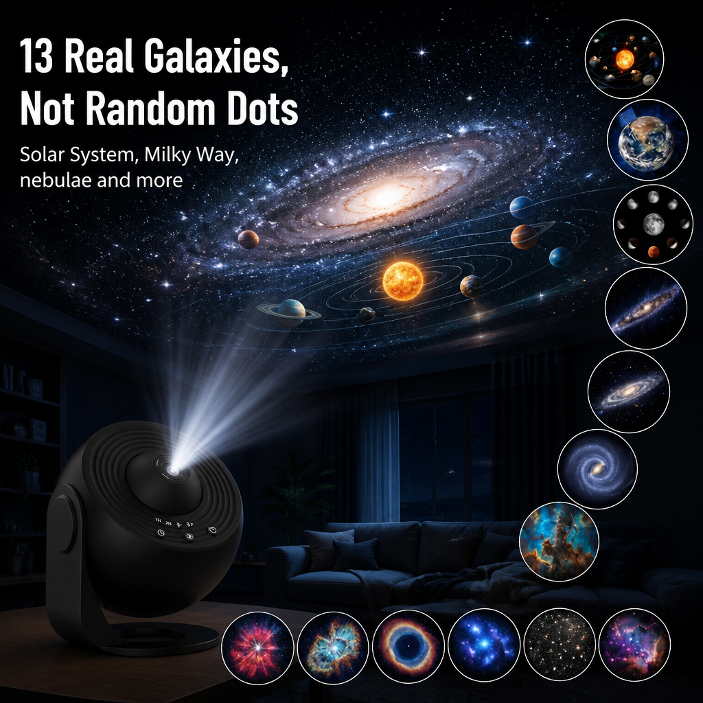 CelestiaDream™ — Turn Any Room Into a Sharp, Real-Galaxy Night Sky in Seconds