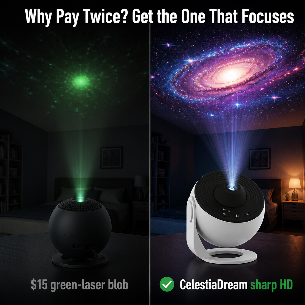 CelestiaDream™ — Turn Any Room Into a Sharp, Real-Galaxy Night Sky in Seconds