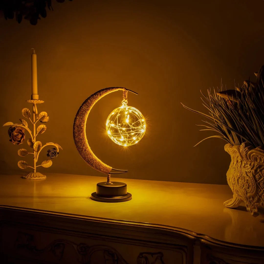 Lunar Moon Lamp Decorative Night Light for Bedroom & Living Room