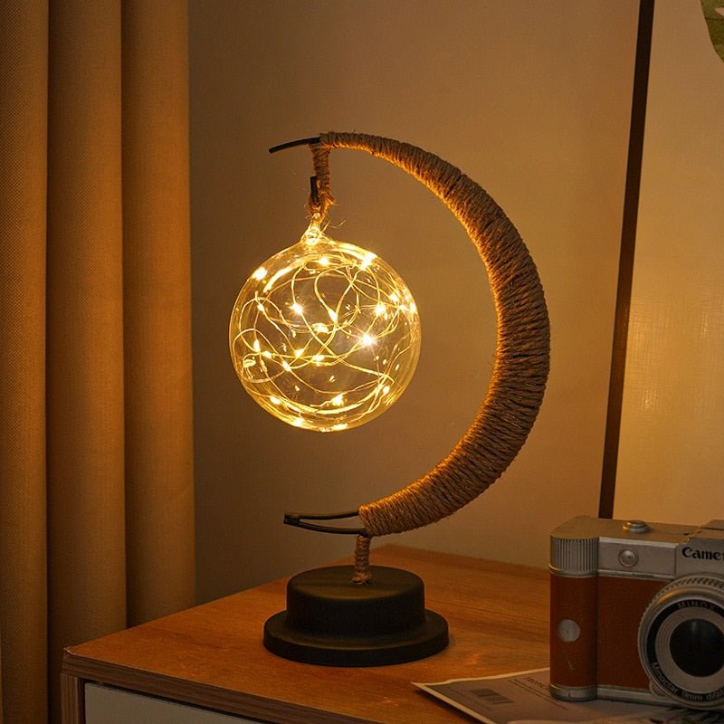 Lunar Moon Lamp Decorative Night Light for Bedroom & Living Room