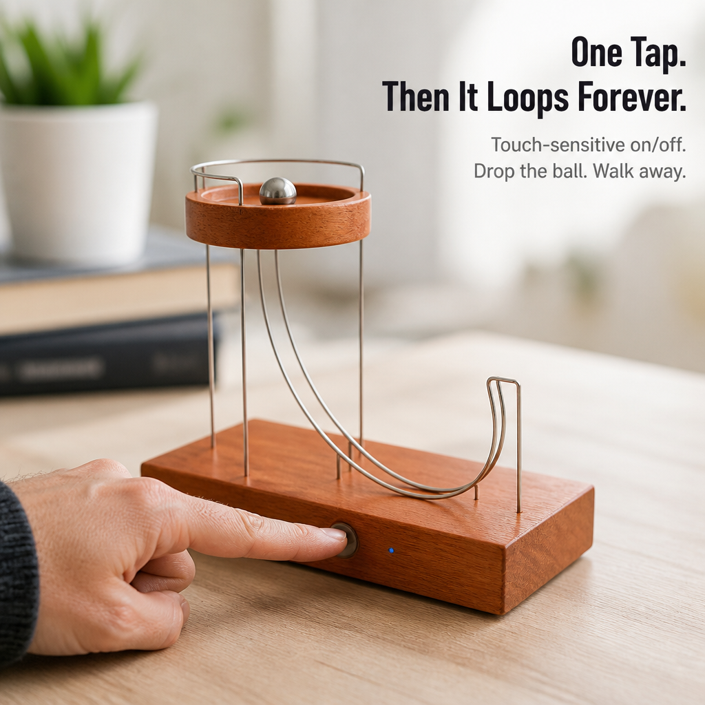 LevitoSphere™ — Watch The Endless Steel-Ball Loop Reset Your Focus