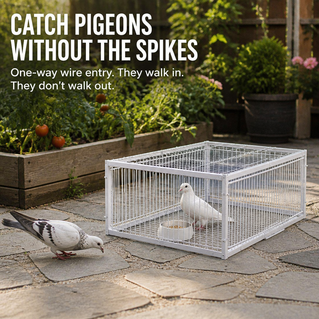 FeatherGuard™ — Catch Garden-Wrecking Pigeons Humanely Without Spikes or Poison