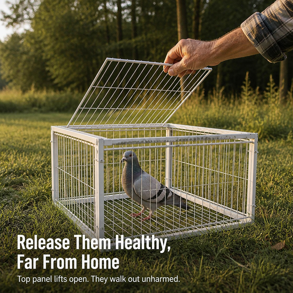 FeatherGuard™ — Catch Garden-Wrecking Pigeons Humanely Without Spikes or Poison