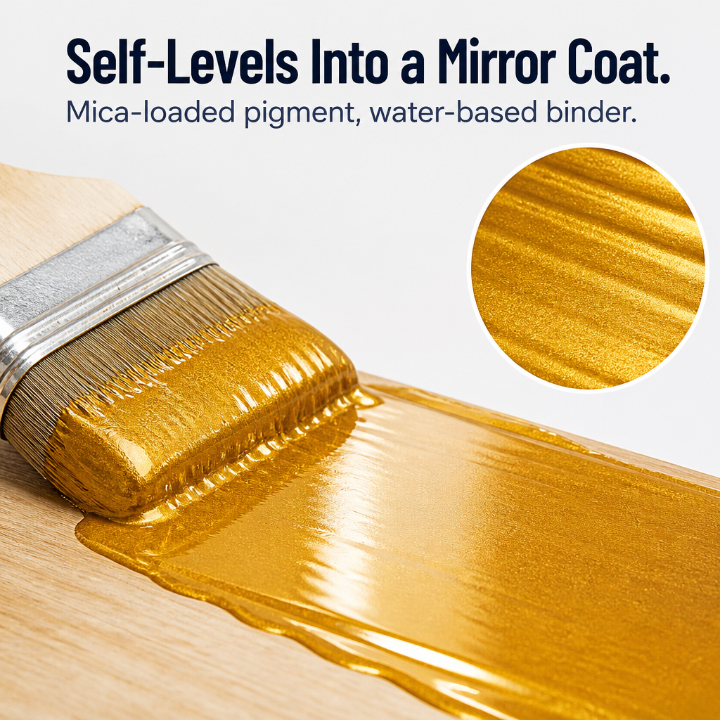 AurumLux™ — Brush On Mirror-Bright Gold That Sticks to Wood, Metal & Plastic