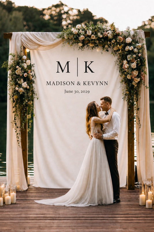 Monogram Wedding Backdrop