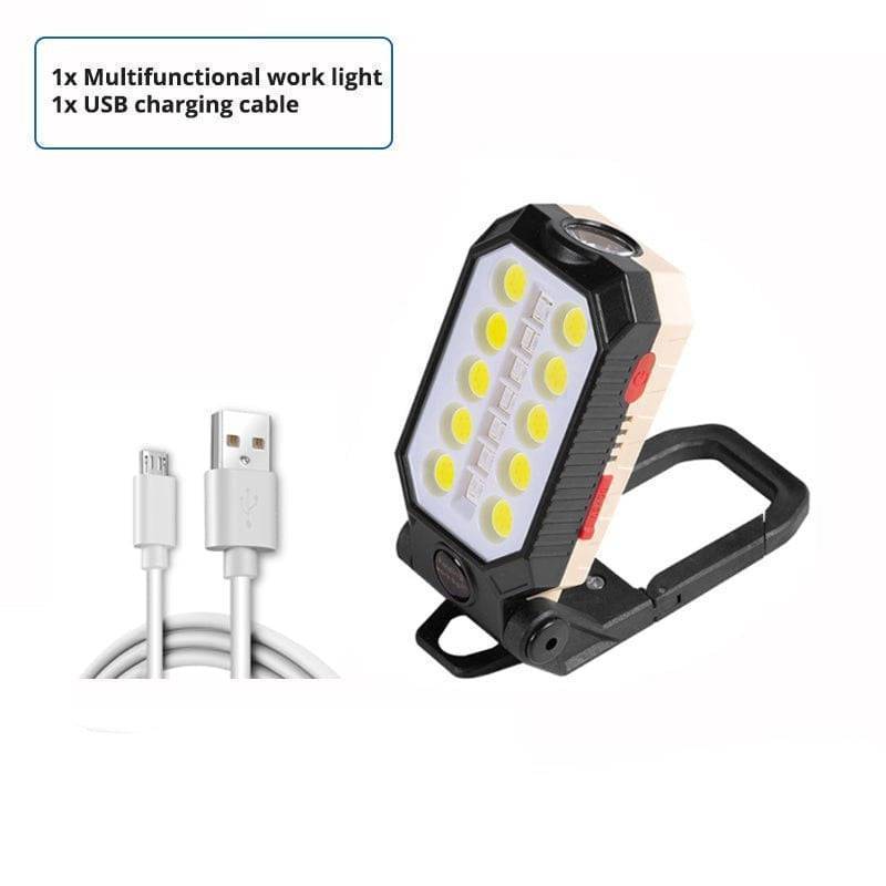 COB LED Work Light with Magnetic Base and Power Bank Feature