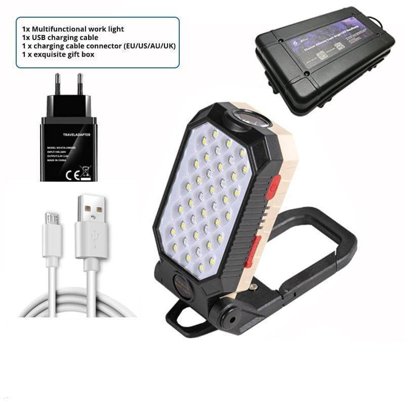 COB LED Work Light with Magnetic Base and Power Bank Feature