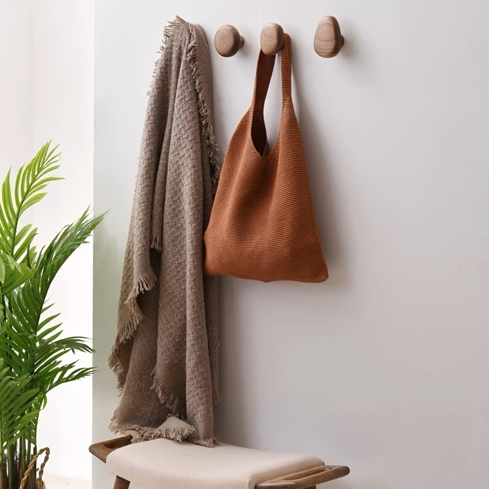 OakPebble - Wooden Wall Hooks Set