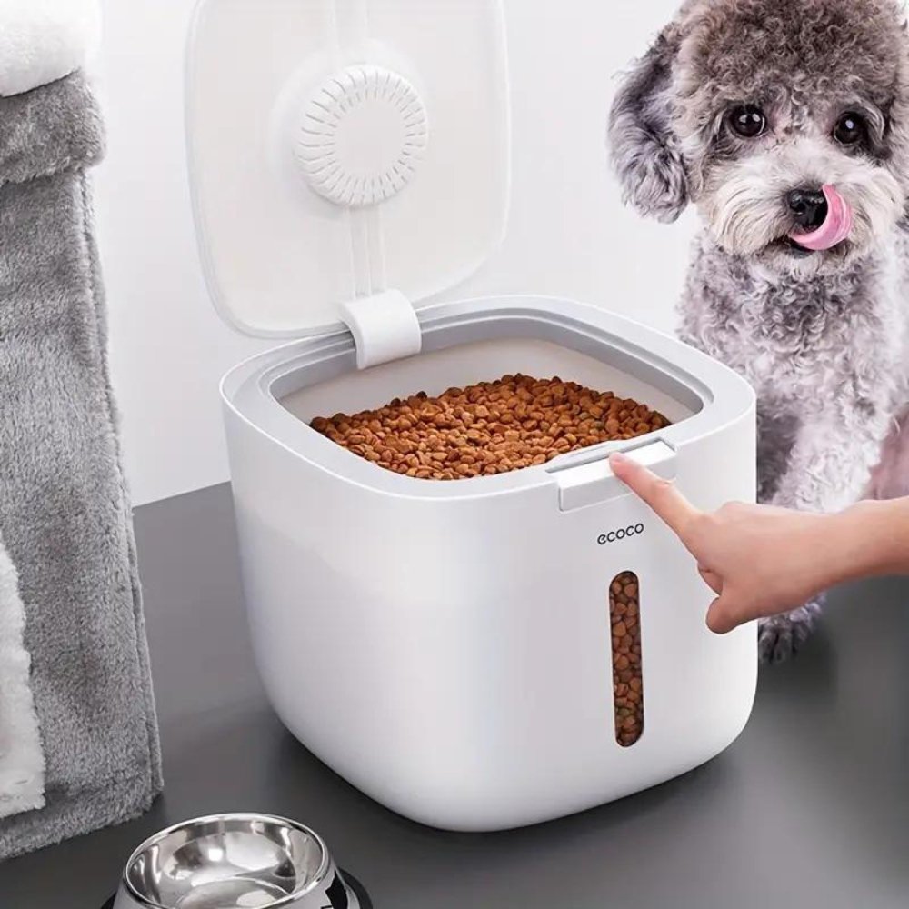 Dog Food Storage Container for Home Organization and Management