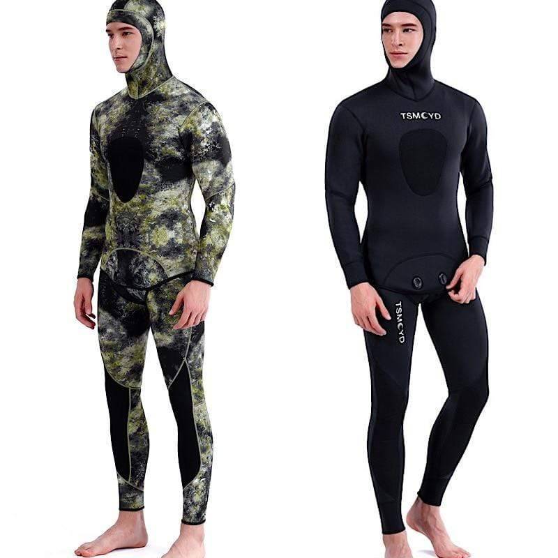 Full-Body Neoprene Wetsuit for Men - Camouflage Design