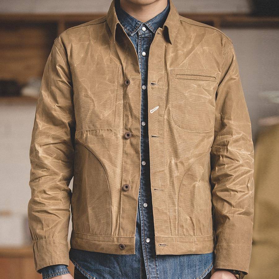 Casual Khaki Jacket for Men - Classic Style