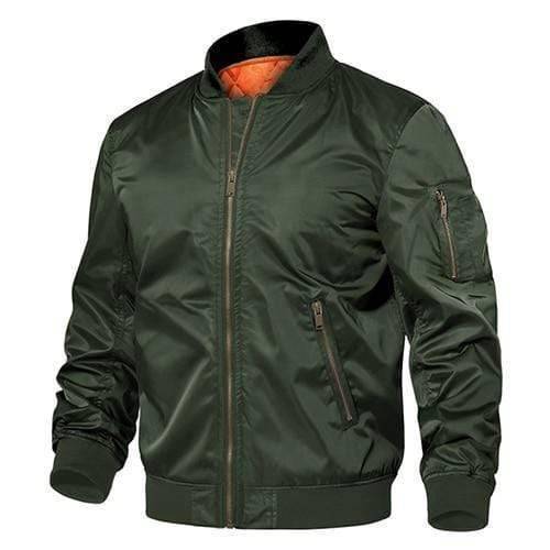 Classic Bomber Jacket for Men with Utility Pockets
