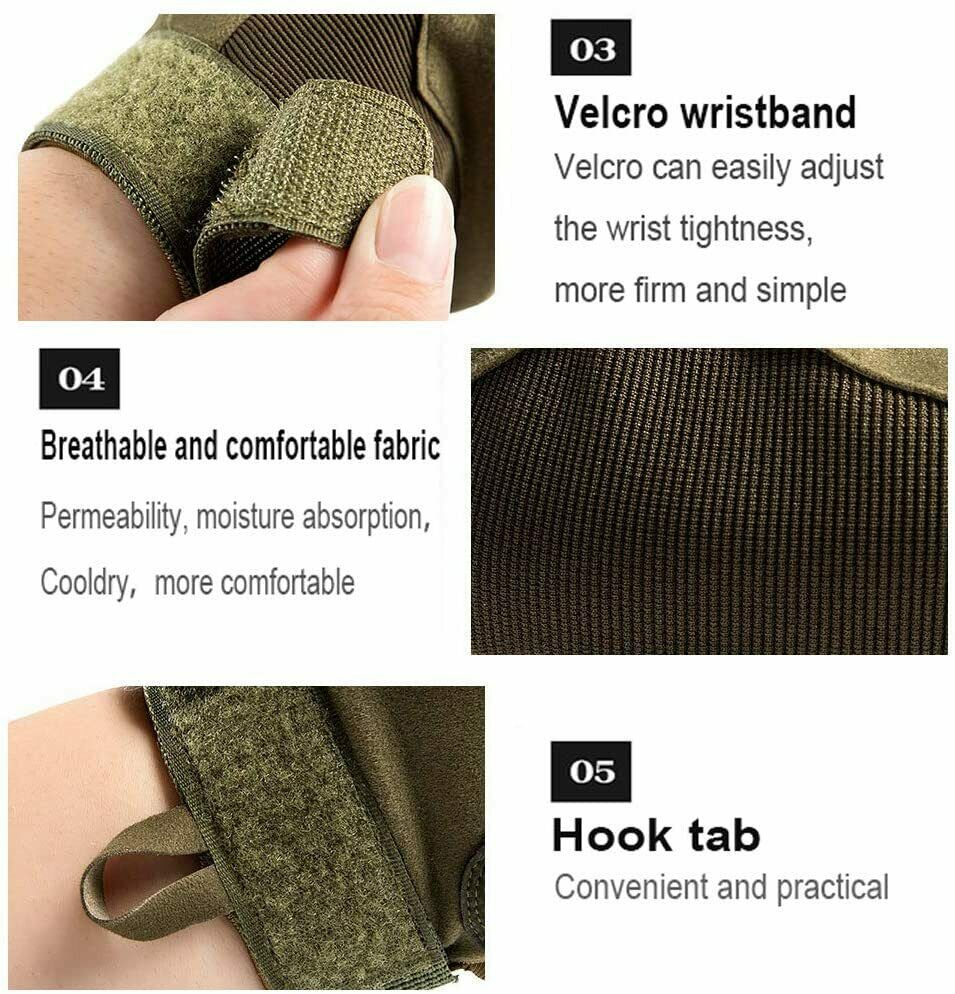 Men's Touchscreen Gloves with Hard Knuckles for Tactical Use
